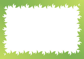 green grass background on white background with simple design with color gradation