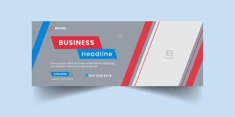 Corporate business social media design Facebook timeline cover template, web banner template