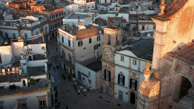 Aerial view of Martina Franca, Italy. Puglia
