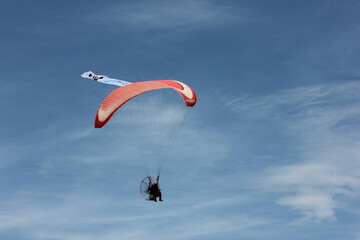 picture of a kite hanging from the sand dunes on the beach of the famous city of Yogyakarta in Indonesia