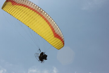 picture of a kite hanging from the sand dunes on the beach of the famous city of Yogyakarta in Indonesia
