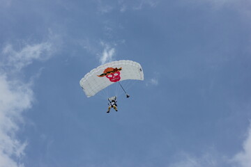 picture of a kite hanging from the sand dunes on the beach of the famous city of Yogyakarta in Indonesia