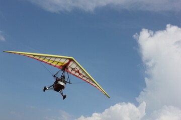 picture of a kite hanging from the sand dunes on the beach of the famous city of Yogyakarta in Indonesia