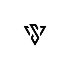 sv latter vector logo abstrack