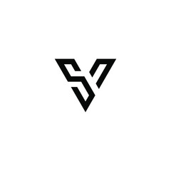 sv latter vector logo abstrack