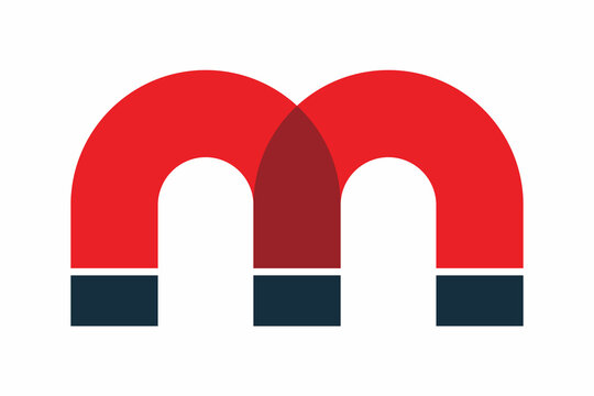 M letter and Magnet template design