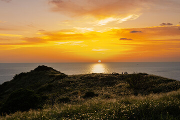 南伊豆の夕日に包まれて