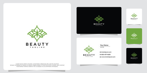 Beauty flower luxury design template.