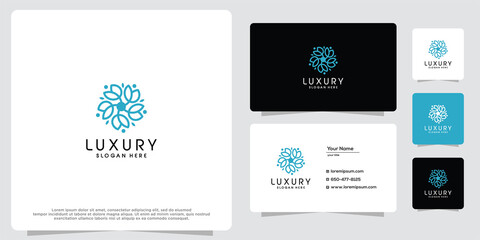 Fototapeta na wymiar Beauty flower luxury design template.