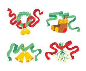 Set of Elements for the Christmas's Decoration.