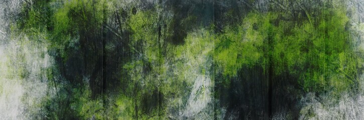 Abstract background painting art with green forest paint brush for presentation, website, halloween poster, wall decoration, or t-shirt design.