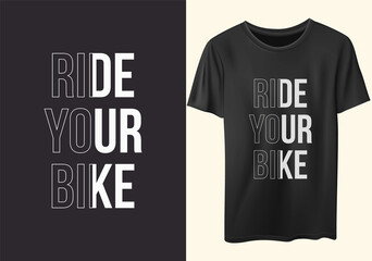 Typography vintage style bicycle quotes t-shirt design