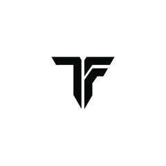 tf latter vector logo abstrack