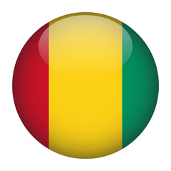 Guinea 3D Rounded Country Flag button Icon