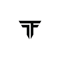 tf latter vector logo abstrack