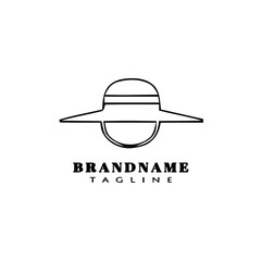 hat logo cartoon icon design template black isolated vector