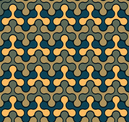 abstract geometric shapes. blue yellow green repetitive background. vector seamless pattern. fabric swatch. wrapping paper. modern stylish texture. design element for textile, home decor, apparel