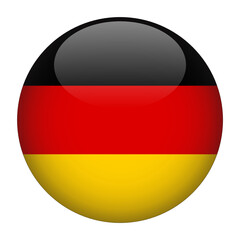 Germany 3D Rounded Country Flag button Icon