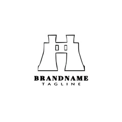 binoculars logo cartoon icon design template isolated vector illustration