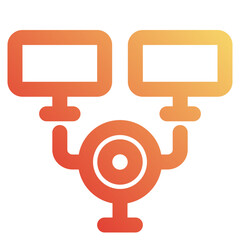 icon vector webcam outline Gradient style