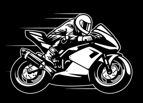 racer riding racing motorcycle