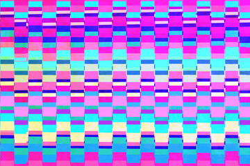 ピンクや水色や白の四角いモザイク模様