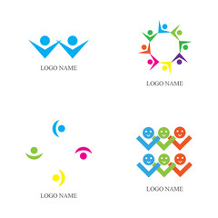 Community, network and social icon design template