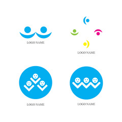 Community, network and social icon design template