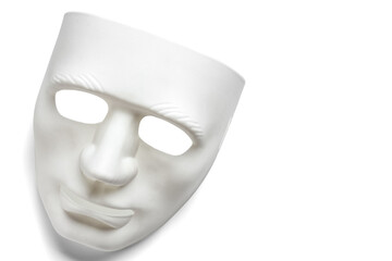 Guy Fawkes mask on white background