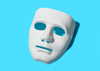 Guy Fawkes mask on color background