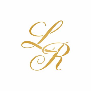 LR initial monogram logo