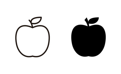 Apple icons set. Apple sign and symbols for web design.