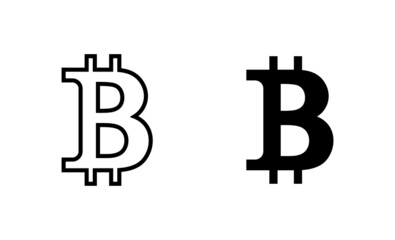 Bitcoin icons set. bitcoin sign and symbol. payment symbol. cryptocurrency logo