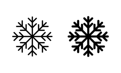 Snow icons set. snowflake sign and symbol