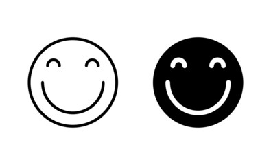 smile icons set. smile emoticon icon. feedback sign and symbol