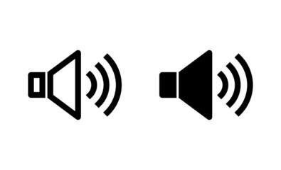 Speaker icons set. volume sign and symbol. loudspeaker icon. sound symbol