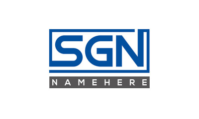 SGN creative three letters logo