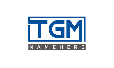 TGM creative three letters logo
