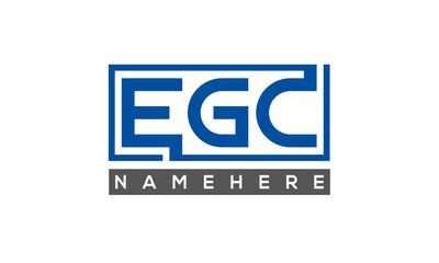 EGC creative three letters logo	