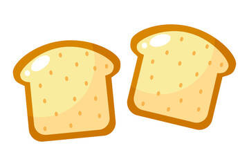 Vector Illustration toast bread, Simple food icon in trendy style isolated on white background for web apps and mobile concept. isolated on white background, simple design