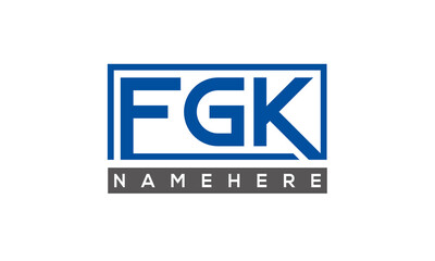 FGK creative three letters logo	