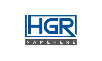 HGR creative three letters logo	