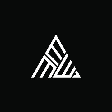 EMW letter logo creative design. EMW unique design
