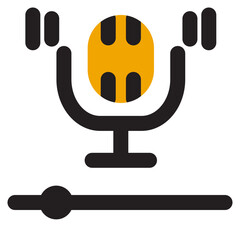 icon vector microphone Flat Style