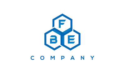 FBE three letters creative polygon hexagon logo