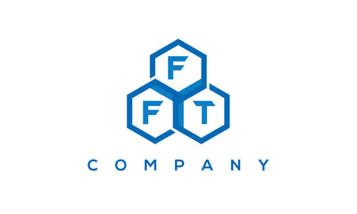 FFT three letters creative polygon hexagon logo