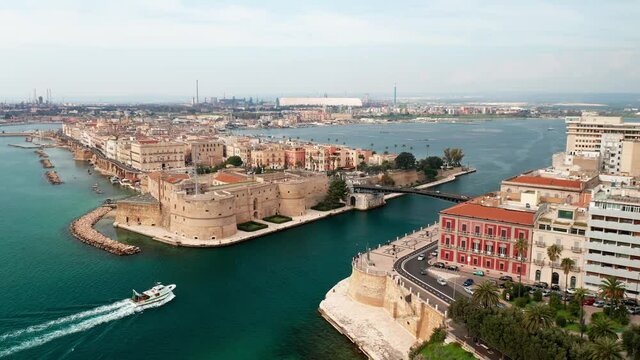 Aerial view of Taranto, Italy - Puglia
