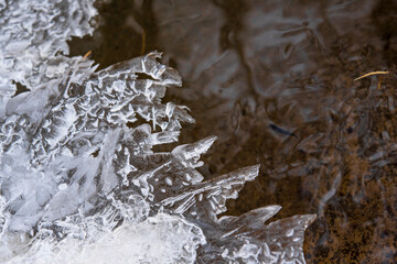 ice edge on the stream