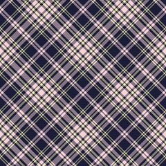 Pink Navy Diagonal Plaid Tartan textured Seamless Pattern Design