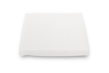 White Car filter of Air conditioning systems in cars with white background